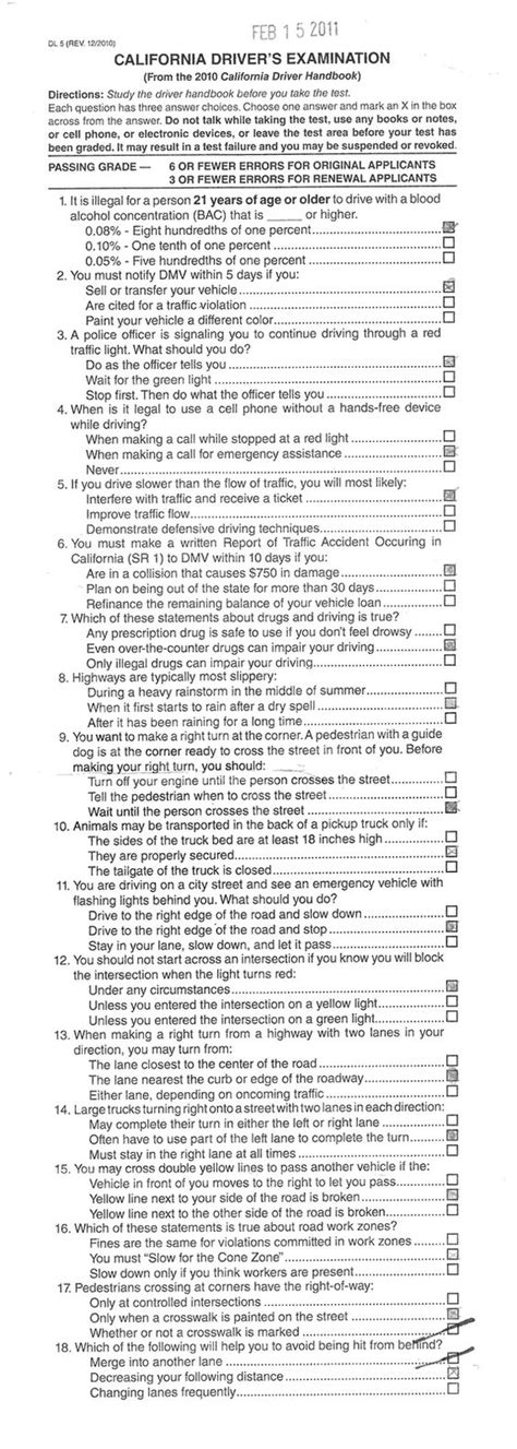 The following questions are from real DMV written tests. . Montana driving test questions and answers pdf